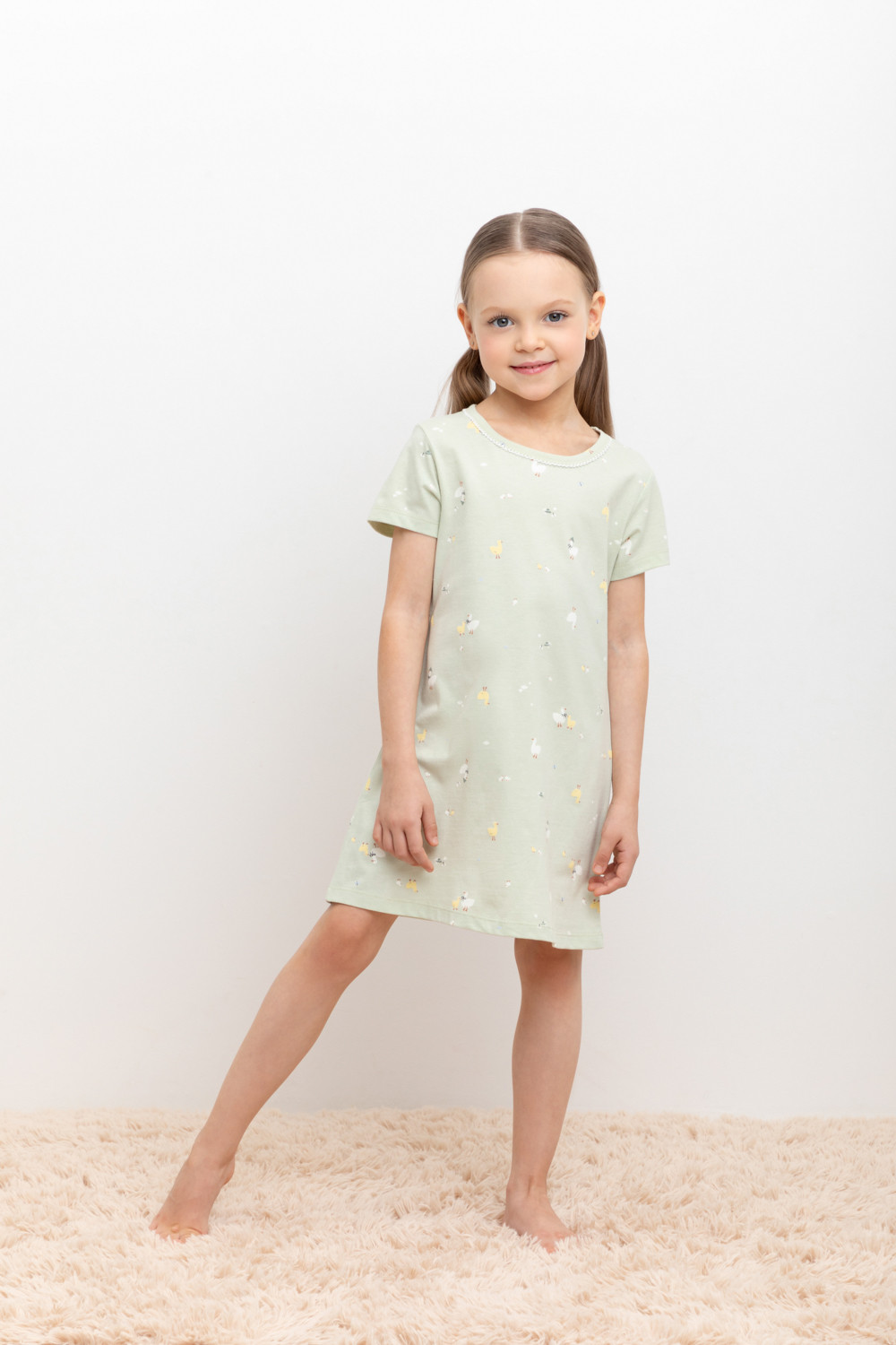 Ночная сорочка для девочки, артикул: К 1154, цвет: голубой