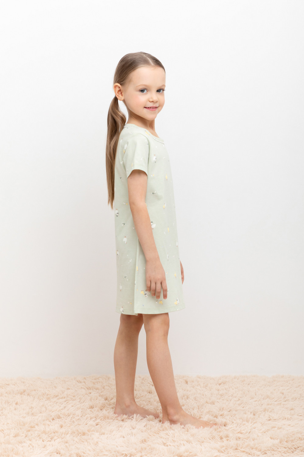 Ночная сорочка для девочки, артикул: К 1154, цвет: голубой, фото 3