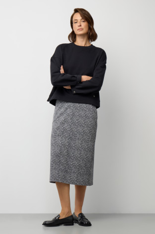 Юбки женские для мам, артикул: ЕВТ 7033, цвет: темно-серый