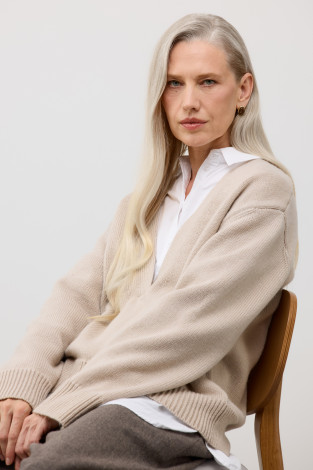 Джемперы женские для мам, артикул: ЕВ 30261/ш, цвет: бежевый