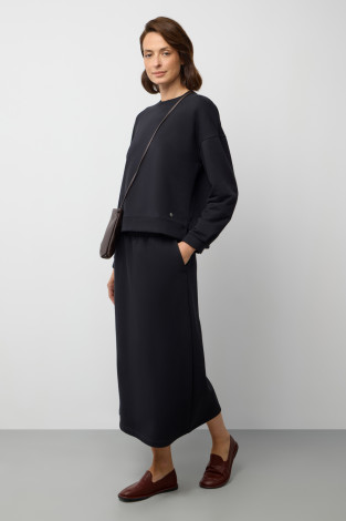 Юбки женские для мам, артикул: ЕВТ 7038, цвет: черный