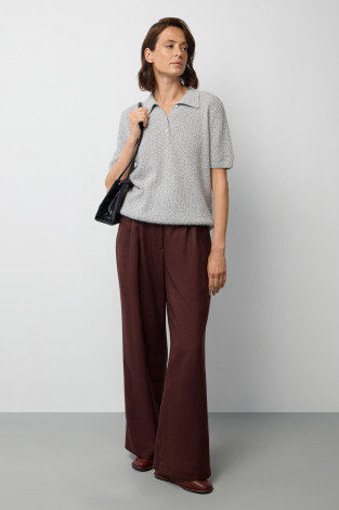 Брюки женские для мам, артикул: ЕТ 40030, цвет: бордовый