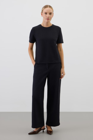 Брюки женские для мам, артикул: ЕВТ 4155, цвет: черный