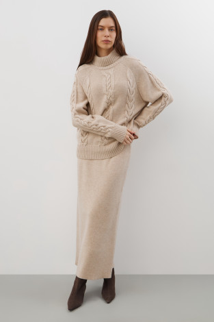 Джемперы женские для мам, артикул: ЕВ 30294/ш, цвет: бежевый