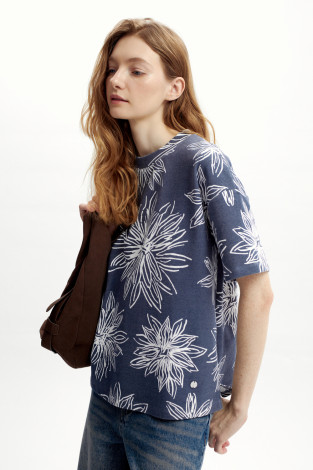 Футболки женские для мам, артикул: ЕВТ 3317, цвет: синий