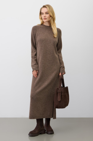 Платья женские для мам, артикул: ЕВ 529/ш, цвет: коричневый