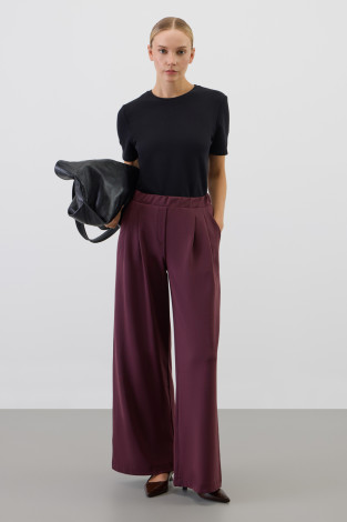 Брюки женские для мам, артикул: ЕВТ 4166, цвет: бордовый