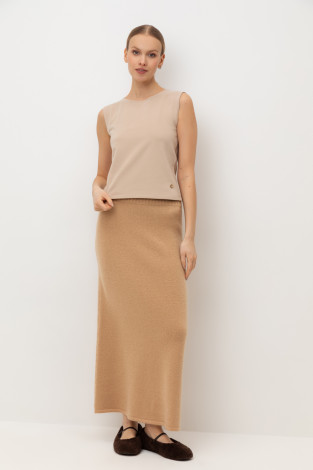 Майки женские для мам, артикул: ЕВТ 3329, цвет: бежевый