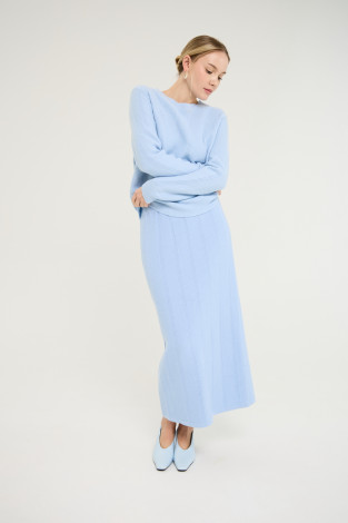 Юбки женские для мам, артикул: ЕВ 751/ш, цвет: голубой