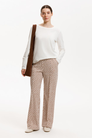 Брюки женские для мам, артикул: ЕВТ 4151, цвет: бежевый