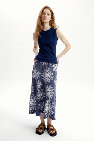 Юбки женские для мам, артикул: ЕВТ 7029, цвет: синий