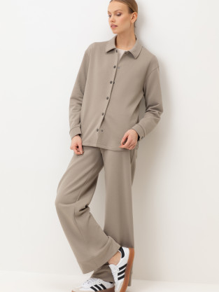 Брюки женские для мам, артикул: ЕВТ 4161, цвет: бежевый