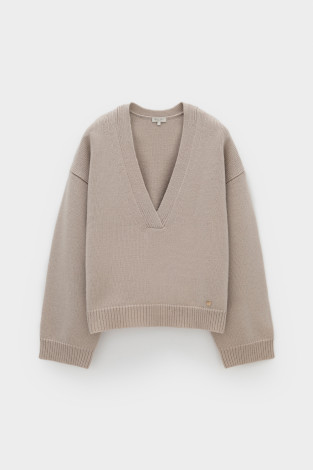 Джемперы женские для мам, артикул: ЕВ 30261/ш, цвет: бежевый - 2 фото