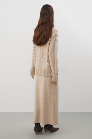 Джемперы женские для мам, артикул: ЕВ 30294/ш, цвет: бежевый - 2 фото