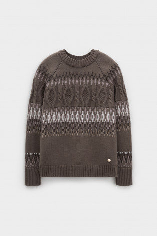 Джемперы женские для мам, артикул: ЕВ 30278/ш, цвет: кофейный - 2 фото