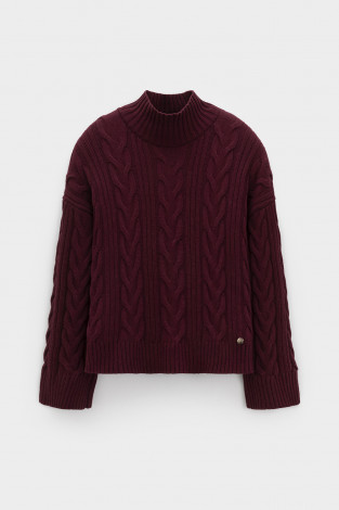 Джемперы женские для мам, артикул: ЕВ 30262/ш, цвет: фиолетовый - 2 фото