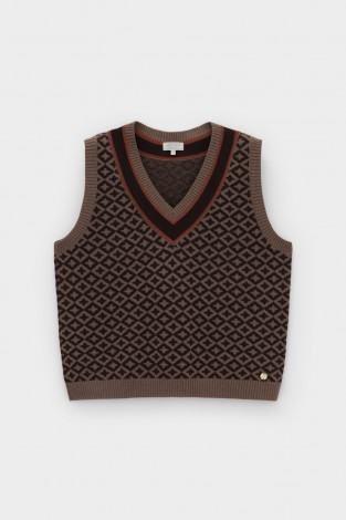 Жилеты женские для мам, артикул: ЕВ 30237/ш, цвет: коричневый - 2 фото