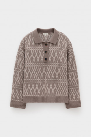 Джемперы женские для мам, артикул: ЕВ 30244/ш, цвет: коричневый - 2 фото